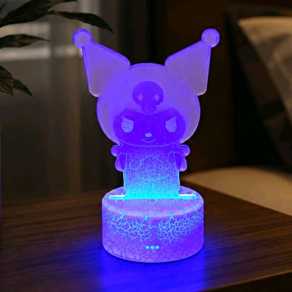 Kuromi 3D LED Night Light RGB Color Changing Touch Dimmable USB Lamp